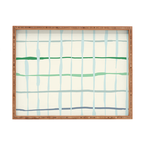 DESIGN dannick Summer lines mint Rectangular Tray