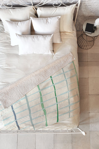 DESIGN d´annick Summer lines mint Fleece Throw Blanket