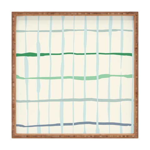 DESIGN dannick Summer lines mint Square Tray