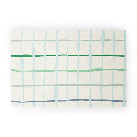 DESIGN dannick Summer lines mint Welcome Mat