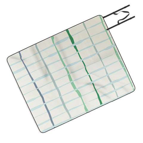 DESIGN dannick Summer lines mint Picnic Blanket