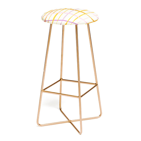 DESIGN dannick Summer lines orange Bar Stool