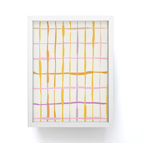 DESIGN dannick Summer lines orange Framed Mini Art Print