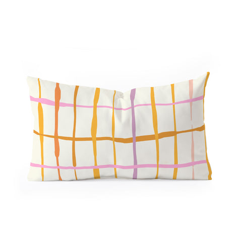 DESIGN d´annick Summer lines orange Oblong Throw Pillow