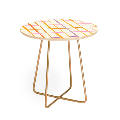 DESIGN d´annick Summer lines orange Round Side Table