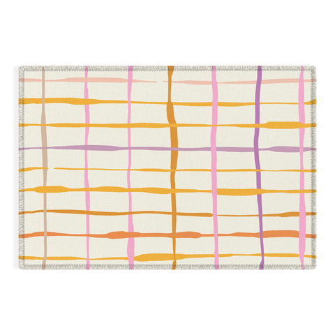 DESIGN dannick Summer lines orange Outdoor Rug