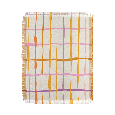 DESIGN d´annick Summer lines orange Throw Blanket