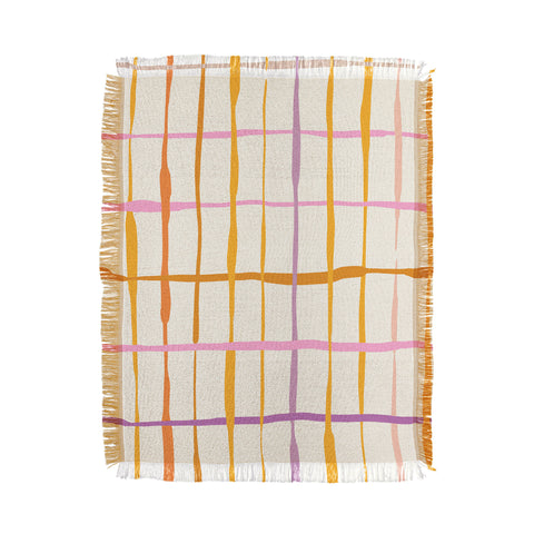 DESIGN dannick Summer lines orange Throw Blanket