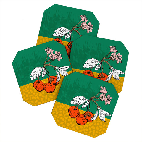 DESIGN dannick Super fruits Cherry Coaster Set