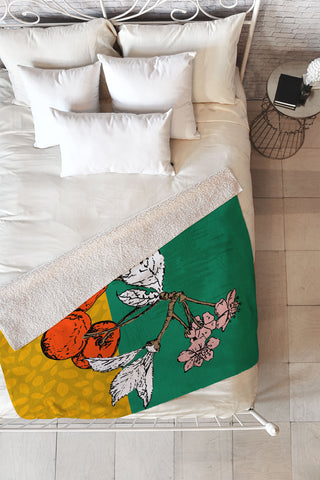 DESIGN dannick Super fruits Cherry Fleece Throw Blanket