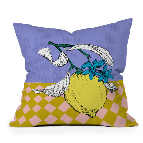 DESIGN dannick Super fruits Lemon Outdoor Throw Pillow