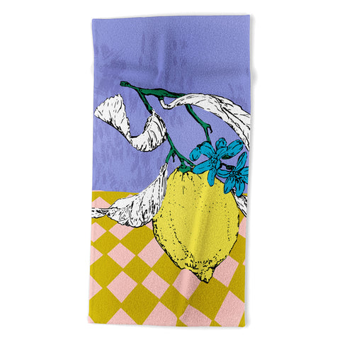 DESIGN d´annick Super fruits Lemon Beach Towel