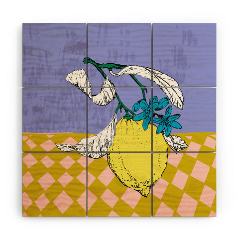 DESIGN dannick Super fruits Lemon Wood Wall Mural