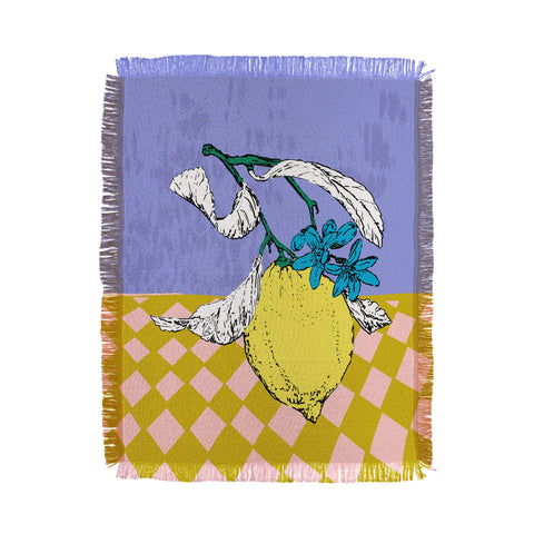DESIGN d´annick Super fruits Lemon Throw Blanket
