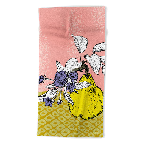 DESIGN dannick Super fruits Pear Beach Towel