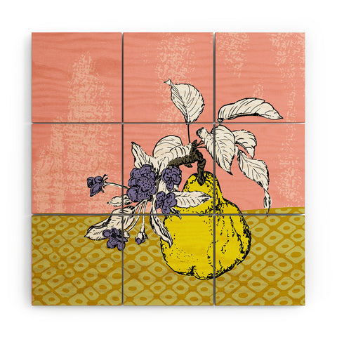 DESIGN dannick Super fruits Pear Wood Wall Mural