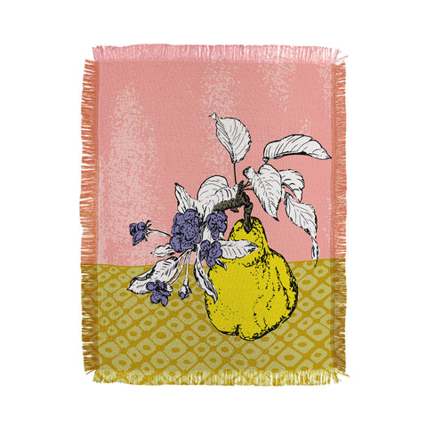 DESIGN dannick Super fruits Pear Throw Blanket