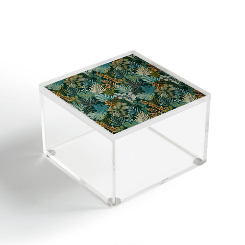 DESIGN dannick tropical night emerald leaves Acrylic Box