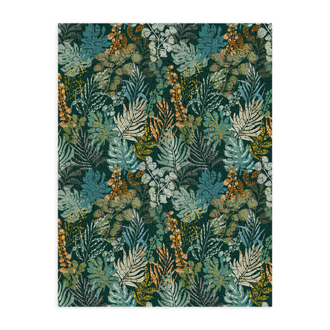 DESIGN dannick tropical night emerald leaves Puzzle