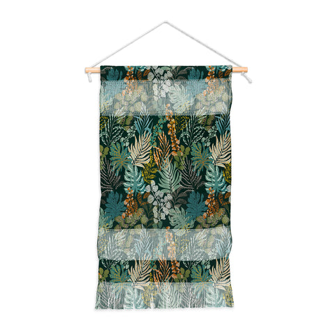 DESIGN dannick tropical night emerald leaves Wall Hanging Portrait