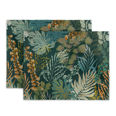 DESIGN d´annick tropical night emerald leaves Placemat