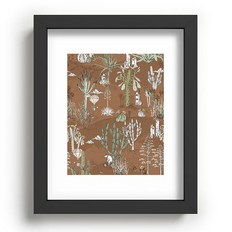 DESIGN dannick whimsical cactus earthy landscape Recessed Framing Rectangle