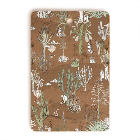 DESIGN d´annick whimsical cactus earthy landscape Cutting Board Rectangle