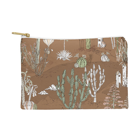 DESIGN dannick whimsical cactus earthy landscape Pouch