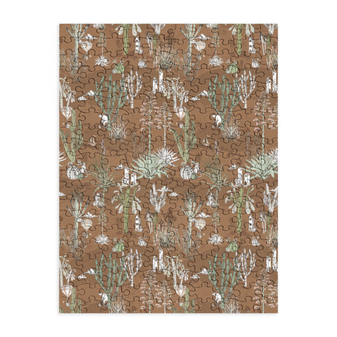 DESIGN dannick whimsical cactus earthy landscape Puzzle