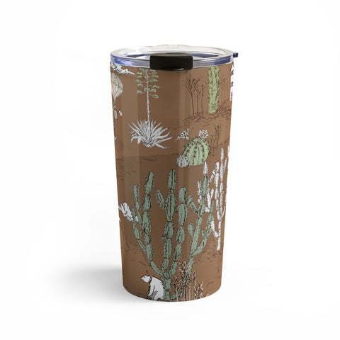 DESIGN dannick whimsical cactus earthy landscape Travel Mug
