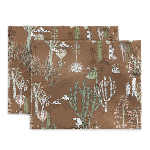 DESIGN dannick whimsical cactus earthy landscape Placemat