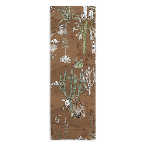 DESIGN dannick whimsical cactus earthy landscape Yoga Towel