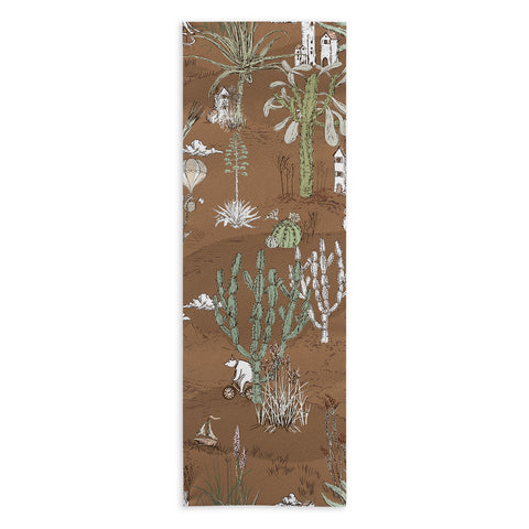 DESIGN d´annick whimsical cactus earthy landscape Yoga Towel