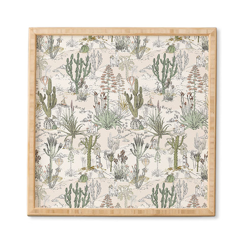 DESIGN d´annick whimsical cactus landscape airy Framed Wall Art