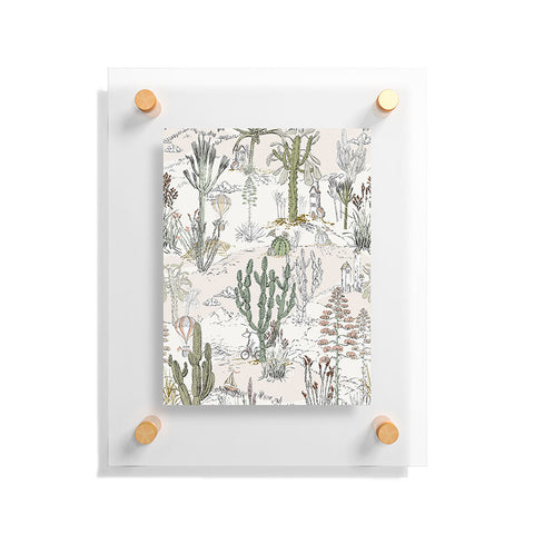 DESIGN dannick whimsical cactus landscape airy Floating Acrylic Print