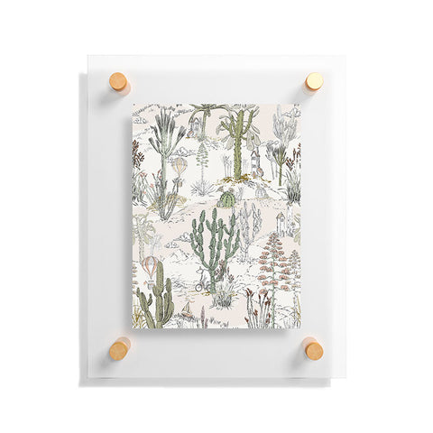 DESIGN d´annick whimsical cactus landscape airy Floating Acrylic Print