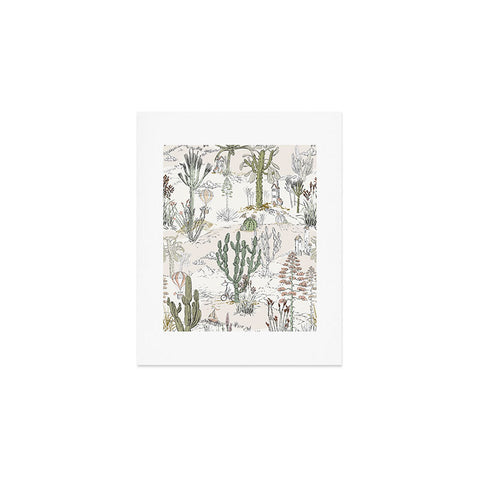 DESIGN dannick whimsical cactus landscape airy Art Print