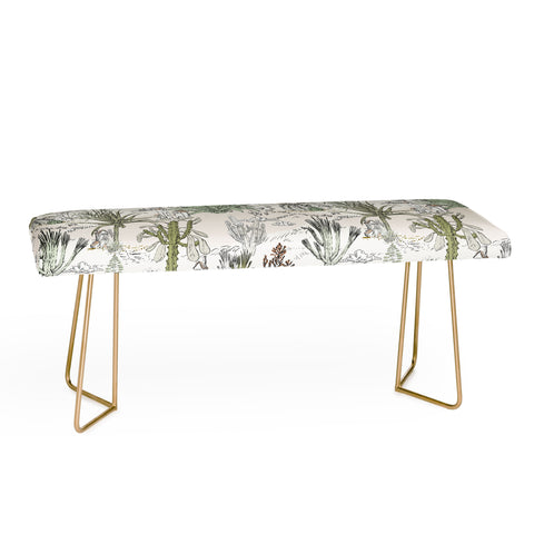 DESIGN dannick whimsical cactus landscape airy Bench
