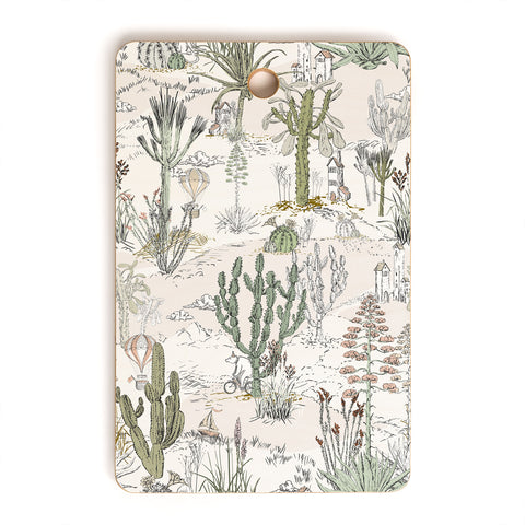 DESIGN d´annick whimsical cactus landscape airy Cutting Board Rectangle