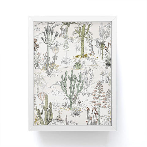 DESIGN dannick whimsical cactus landscape airy Framed Mini Art Print