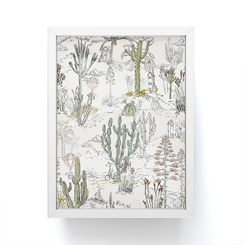 DESIGN d´annick whimsical cactus landscape airy Framed Mini Art Print