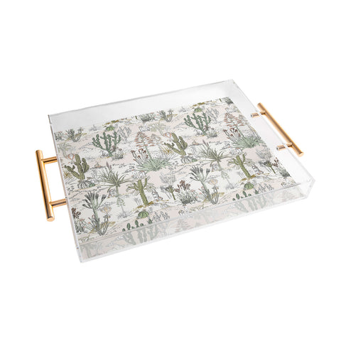 DESIGN dannick whimsical cactus landscape airy Acrylic Tray