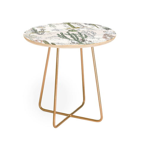 DESIGN dannick whimsical cactus landscape airy Round Side Table