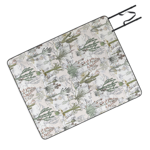 DESIGN dannick whimsical cactus landscape airy Picnic Blanket