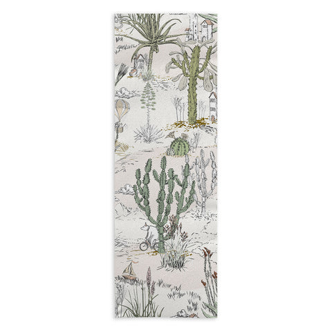DESIGN dannick whimsical cactus landscape airy Yoga Towel