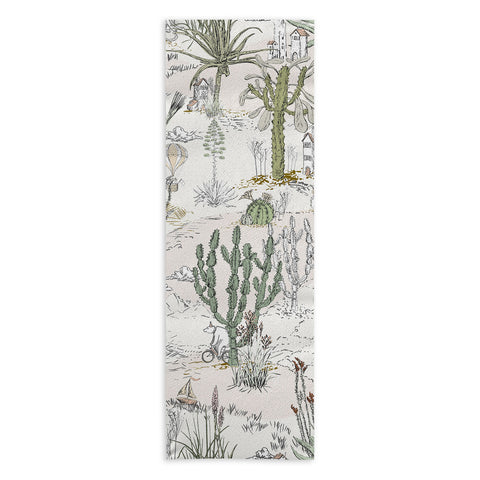 DESIGN d´annick whimsical cactus landscape airy Yoga Towel