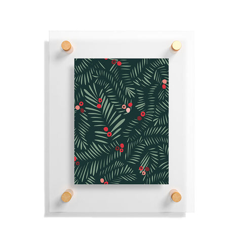 DESIGN dannick winter christmas time green Floating Acrylic Print