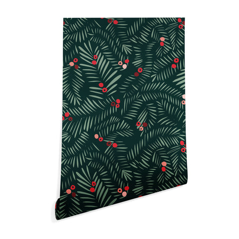 DESIGN d´annick winter christmas time green Wallpaper