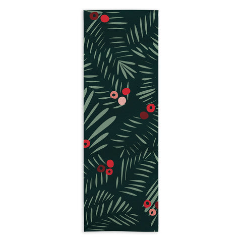 DESIGN dannick winter christmas time green Yoga Towel