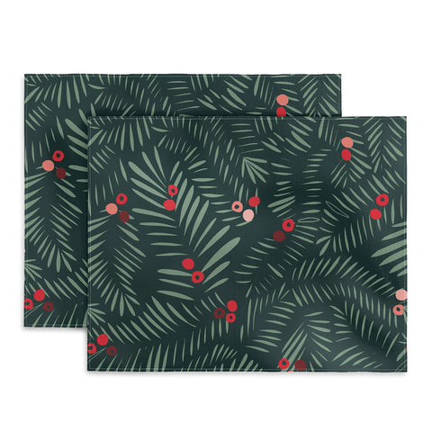 DESIGN dannick winter christmas time green Placemat